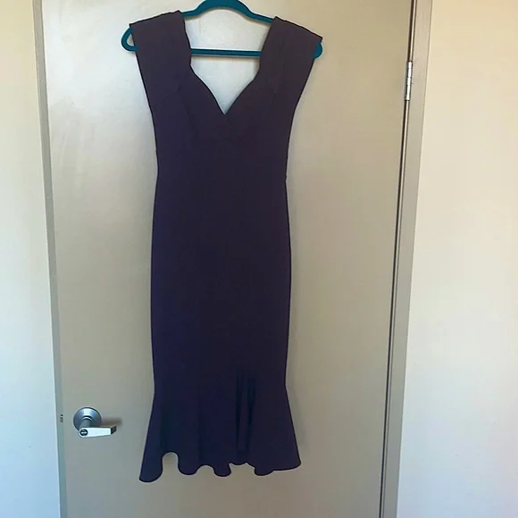 open lace back dress Stop Staring! Mad Style Eggplant Cap Sleeve Swing Dress – hautehijab5.com main image 0